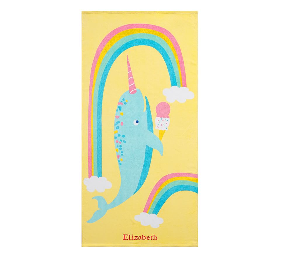 Narwhal Icon Kids Beach Towel